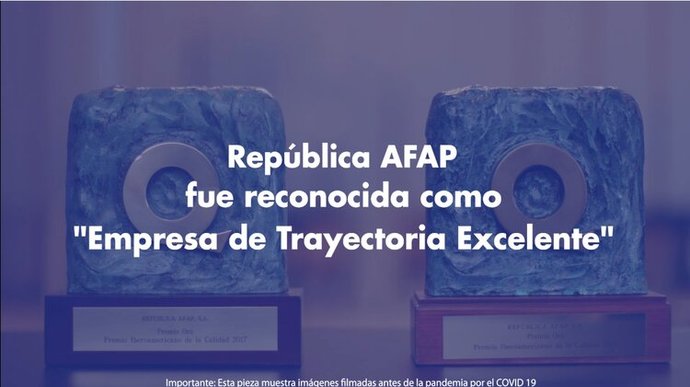 imagen de República AFAP fue reconocida como "Empresa de Trayectoria Excelente"