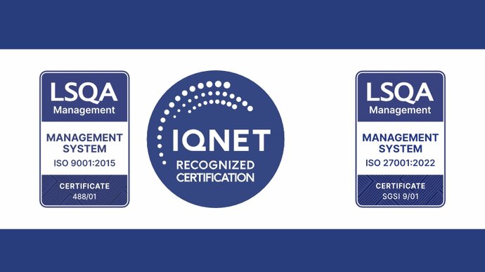 imagen de Certificación ISO 9001:2015 y 27001:2022